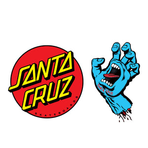 The Screaming Hand and Classic Dot are iconic and world renowned Santa Cruz logos.
