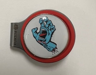 Pitchfix Hatclip Ballmarker - Santa Cruz Screaming Hand Logo